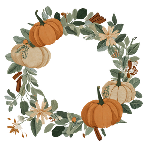 Fall Wreath Decor Vinyl Car Decal Sticker – Waterproof & UV-Resistant 3.4133333333333336"