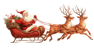 Santa'S Sleigh Team Vinyl Car Decal Sticker – Waterproof & UV-Resistant 2.72"