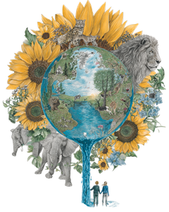 Nature'S Interconnected Globe Vinyl Car Decal Sticker – Waterproof & UV-Resistant 4.0"