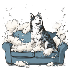 Furry Husky Chaos Vinyl Car Decal Sticker – Waterproof & UV-Resistant 6.826666666666667"