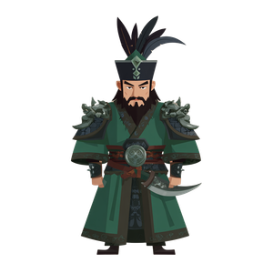 Mongolian General Character Vinyl Car Decal Sticker – Waterproof & UV-Resistant 3.4133333333333336"