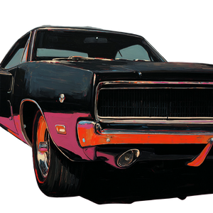 Minimalist Black Charger Vinyl Car Decal Sticker – Waterproof & UV-Resistant 6.826666666666667"