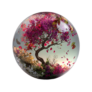 Floral Sphere Tree Vinyl Car Decal Sticker – Waterproof & UV-Resistant 6.826666666666667"
