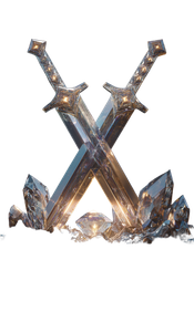 Crossed Diamond Swords Vinyl Car Decal Sticker – Waterproof & UV-Resistant 9.49333333333333