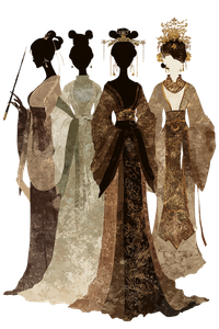 Tang Dynasty Women Silhouettes Vinyl Car Decal Sticker – Waterproof & UV-Resistant 4.4