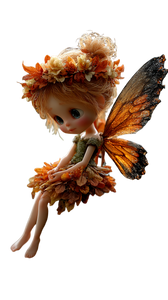 Chibi Fairy Autumn Vinyl Car Decal Sticker – Waterproof & UV-Resistant 9.706666666666667"