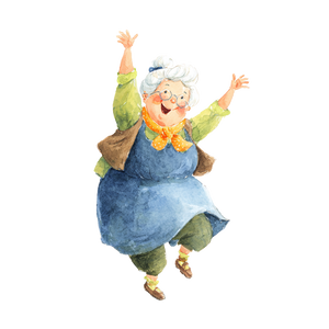 Dancing Old Lady V2 Vinyl Car Decal Sticker – Waterproof & UV-Resistant 6.826666666666667"