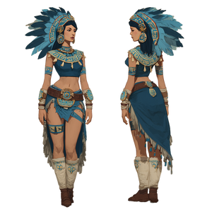 Aztec Woman Warrior Vinyl Car Decal Sticker – Waterproof & UV-Resistant 6.826666666666667"