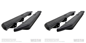 2x 2020-2023 Gladiator JT | Outlaw Nerf Bar w/ Step Plate - Protect Rocker Panels, Bolt-On, Textured Black, Steel