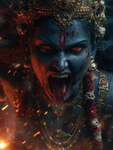 Goddess Kali Portrait V10 Vinyl Car Decal Sticker – Waterproof & UV-Resistant 8.213333333333333"