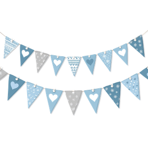 Winter Bunting String Vinyl Car Decal Sticker – Waterproof & UV-Resistant 3.4133333333333336"
