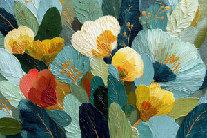 Abstract Botanical Canvas Vinyl Car Decal Sticker – Waterproof & UV-Resistant 5.97333333333333