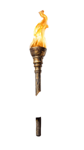 Golden Fire Torch Vinyl Car Decal Sticker – Waterproof & UV-Resistant 4.8533333333333335"
