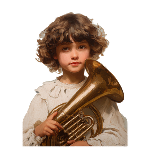 Child With Horn Vinyl Car Decal Sticker – Waterproof & UV-Resistant 3.4133333333333336"