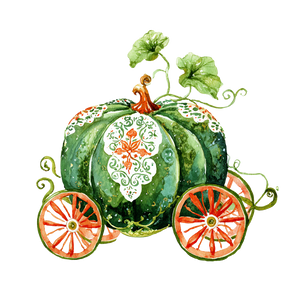 Pumpkin Carriage Clipart Vinyl Car Decal Sticker – Waterproof & UV-Resistant 3.4133333333333336"