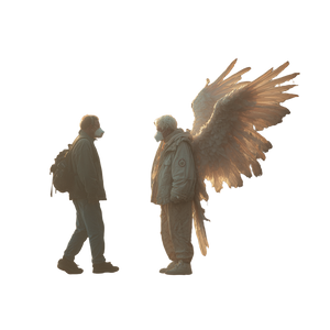 Disguised Angel Walk Vinyl Car Decal Sticker – Waterproof & UV-Resistant 3.4133333333333336"