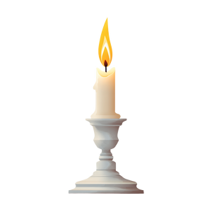 Lit Candle Candlestick Vinyl Car Decal Sticker – Waterproof & UV-Resistant 3.4133333333333336"