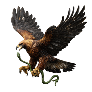 Golden Eagle Sculpture Vinyl Car Decal Sticker – Waterproof & UV-Resistant 3.4133333333333336"