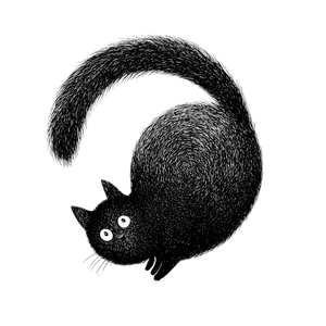 Cartoon Cat Tail V2 Vinyl Car Decal Sticker – Waterproof & UV-Resistant 3.4133333333333336"