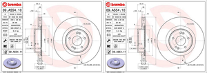 2x Upgrade your Nissan Quest, Pathfinder Brake Rotor with Brembo | High Performance, ECE-R90 Certified, Vented Design