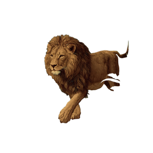 Gorgeous Lion Walking Vinyl Car Decal Sticker – Waterproof & UV-Resistant 3.4133333333333336"