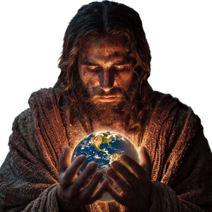 Authentic Jesus Holding World V2 Vinyl Car Decal Sticker – Waterproof & UV-Resistant 3.4133333333333336"