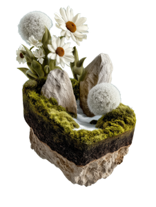 Mossy Floating Rock V6 Vinyl Car Decal Sticker – Waterproof & UV-Resistant 8.213333333333333"