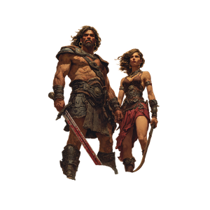 Fantasy Warrior Couple V4 Vinyl Car Decal Sticker – Waterproof & UV-Resistant 6.826666666666667"
