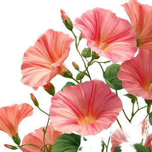 Pink Morning Glory V3 Vinyl Car Decal Sticker – Waterproof & UV-Resistant 3.4133333333333336"
