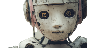 Cute Robot Face V3 Vinyl Car Decal Sticker – Waterproof & UV-Resistant 2.72"