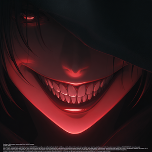 Anime Vampire Smile V2 Vinyl Car Decal Sticker – Waterproof & UV-Resistant 3.4133333333333336"