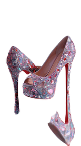 Rhinestone Stiletto Heels Vinyl Car Decal Sticker – Waterproof & UV-Resistant 4.8533333333333335"