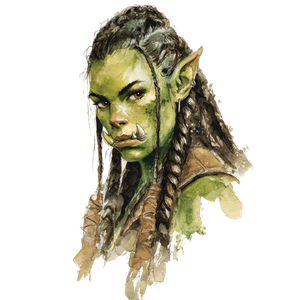 Green Orc Female Vinyl Car Decal Sticker – Waterproof & UV-Resistant 3.4133333333333336"