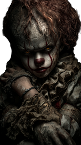 Porcelain Pennywise Doll Vinyl Car Decal Sticker – Waterproof & UV-Resistant 9.706666666666667"