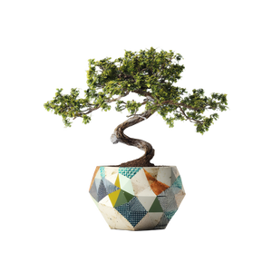 Geometric Pot Bonsai Vinyl Car Decal Sticker – Waterproof & UV-Resistant 6.826666666666667"