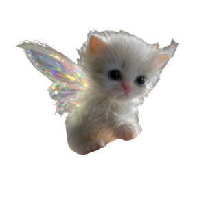 Angelic Rainbow-Winged Kitten V2 Vinyl Car Decal Sticker – Waterproof & UV-Resistant 3.4133333333333336"