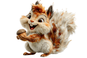 Squirrel Mascot Character Vinyl Car Decal Sticker – Waterproof & UV-Resistant 2.986666666666667"