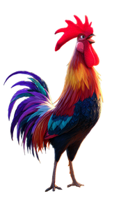 Majestic Rooster Crowing Vinyl Car Decal Sticker – Waterproof & UV-Resistant 4.8533333333333335"