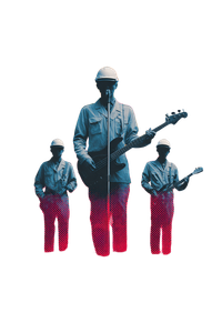 Power Worker Band Vinyl Car Decal Sticker – Waterproof & UV-Resistant 4.4