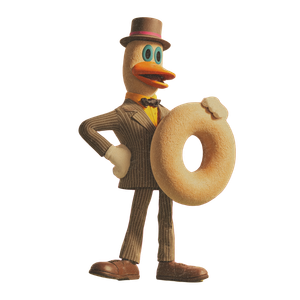 Retro Bagle Mascot Vinyl Car Decal Sticker – Waterproof & UV-Resistant 6.826666666666667"