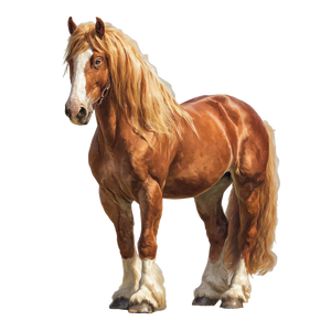 Golden-Maned Stallion Vinyl Car Decal Sticker – Waterproof & UV-Resistant 3.4133333333333336"