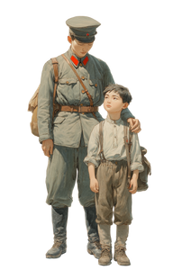 Soldier And Boy V2 Vinyl Car Decal Sticker – Waterproof & UV-Resistant 4.586666666666667"
