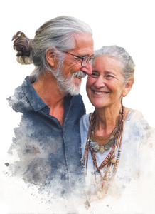 Happy Senior Couple V8 Vinyl Car Decal Sticker – Waterproof & UV-Resistant 4.266666666666667"
