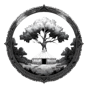 Yurt Logo Vinyl Car Decal Sticker – Waterproof & UV-Resistant 6.826666666666667"
