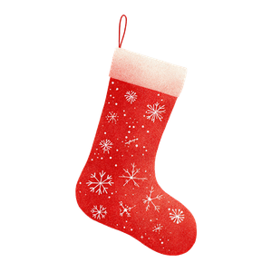 Red Snowflake Stocking Vinyl Car Decal Sticker – Waterproof & UV-Resistant 3.4133333333333336"