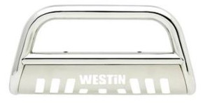 Upgrade Your 2016-2022 Toyota Tacoma with Westin Automotive Stainless Steel Bull Bar | 3-Inch Diameter | Polished Finish | Mount 2 Lights | Bolt-On Installation
