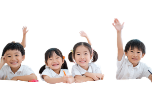 Happy Asian Children V4 Vinyl Car Decal Sticker – Waterproof & UV-Resistant 2.986666666666667"