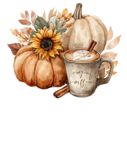 Cozy Fall Latte Vinyl Car Decal Sticker – Waterproof & UV-Resistant 8.0"