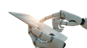 Robotic Hands Tablet Vinyl Car Decal Sticker – Waterproof & UV-Resistant 5.4