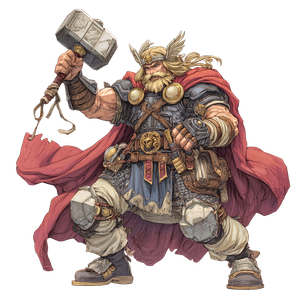 Thor With Mjolnir V5 Vinyl Car Decal Sticker – Waterproof & UV-Resistant 3.4133333333333336"